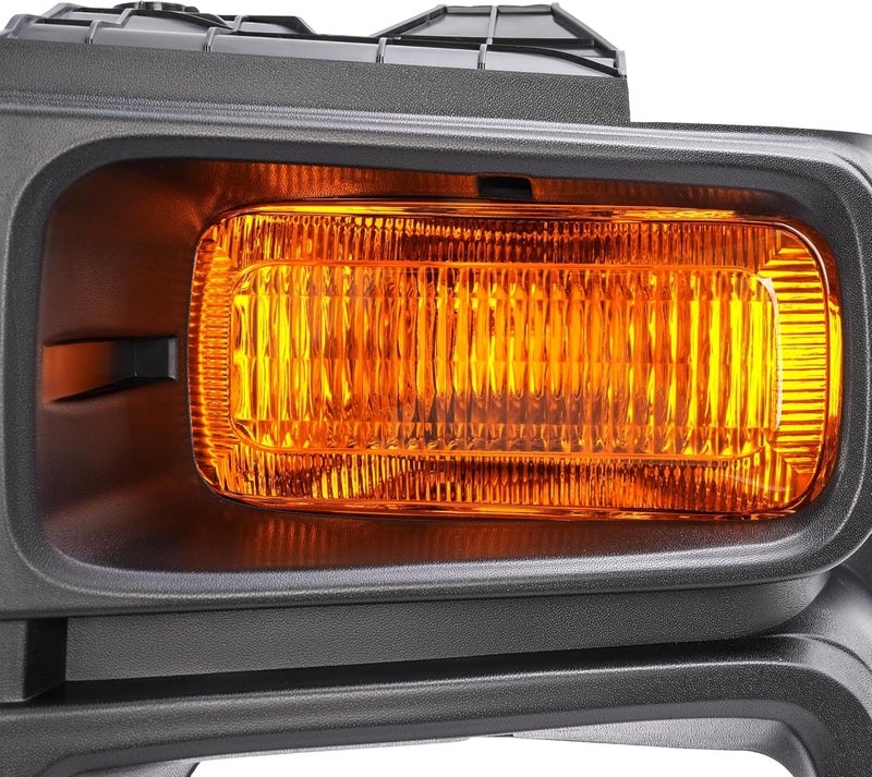 ALMULOO Left Headlight Bezel w/Turn Signal Light Compatible with 2008-2014 Ford E150 E250 2008-2019 Ford E350 Super Duty Replacement for FO2524103 Yellow Lens Black Bezel Left Side - Image 5